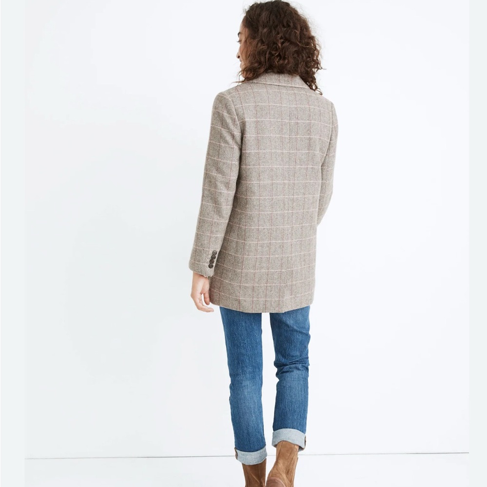 Madewell Tan Blazer Classic Tailored Wool-Blend